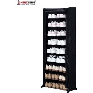 Herzberg HG-8076: 9-Tier Kleine Schoenenrek Organizer Zwart