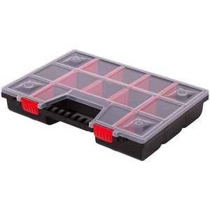 Unyqoos ® Flexibele Opbergdoos met Verstelbare Vakken voor Kleine Onderdelen en Accessoires - Transparant Deksel Organizer