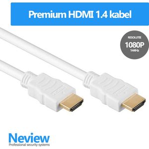 Neview - 5 meter Premium HDMI 1.4 kabel - 1080p @ 144 Hz - Wit