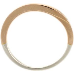 Behave Dames ring zilver met rosè goud-kleur omtrek 50 mm ringmaat 16