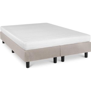 Boxspring Student Basic Beige - 130x210 cm -  Comfort Foam Matras