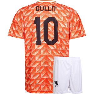 EK 88 Voetbaltenue Gullit - Nederlands Elftal - Oranje - Voetbaltenue Kinderen - Shirt en Broekje - Jongens en Meisjes - Volwassenen - Heren en Dames-140