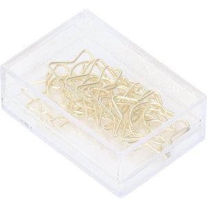 Ster Maan Paperclips Gouden - Werk Kantoor School Bestandsclassificatie .