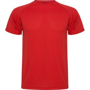 Rood 4 Pack unisex sportshirt korte mouwen MonteCarlo merk Roly maat XXL