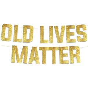 Slingers - 150cm - Goud - Old Lives Matter - Slingers Papier - Slingers Verjaardag - Slinger Goud