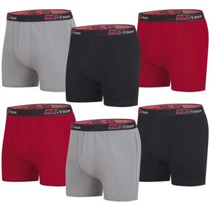 ATLAS FOR MEN - Set van 6 effen boxershorts met stretch - Heren - Verkrijgbaar in grote maten - M