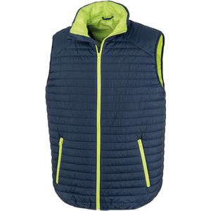 Bodywarmer Unisex XL Result Mouwloos Navy / Lime 100% Polyester