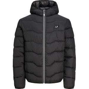 Jack & Jones - Heren Jas winter Jorsky Puffer Hood - Zwart - Maat XXL