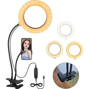 LED Ringlamp met Telefoonhouder en Statief - Ideaal voor Fotografie, Make-up en Video