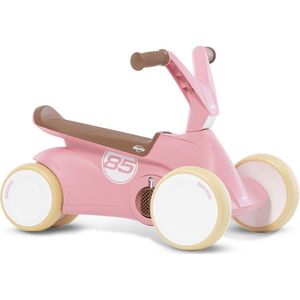 BERG GO² Retro Loopauto - 10 tot 30 Maanden - Uitklapbare pedalen - Roze