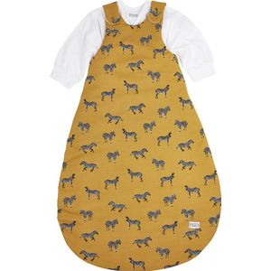 Meyco Baby Zebra Animal baby slaapzak rond tweedelig - honey gold - 62/68