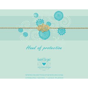 Heart to Get - Armband - GeelGoud - Fatimahand (18-20 cm)