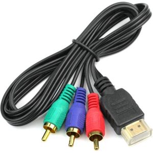 HDMI naar 3 RGB RCA adapter kabel 1 meter / Composiet 1080P Component / HDMI kabel