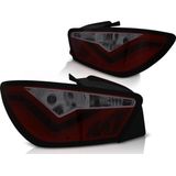 Achterlichten SEAT IBIZA 6J 3D 06 08-12 ROOD SMOKE LED STRIP