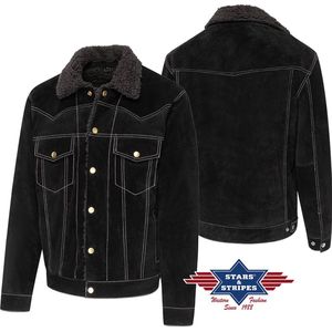 Biker suède western jack Hunter Stars&Stripes maat XXL