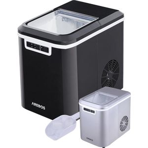 Ijsblokjesmachine met snelle productie en zelfreinigende functie | 12 kg ijs per 24 uur | Compact en stijlvol