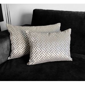 Zippi Design Graphite Velvet Sierkussen 40x60 cm kleur grijs grafiet taupe