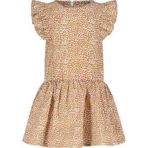 Like FLO Aop Woven Ruffle Dress Jurken Unisex - Kleedje - Rok - Jurk - Camel - Maat 74