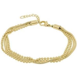 iXXXi Jewelry Enkelbandje Snake Ball Slim goudkleurig 23-27cm