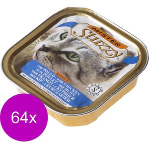 Mister Stuzzy Cat Paté Kip Kitten - Kattenvoer - 64 x 100 g