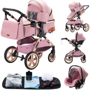 RoyaLuxe - Kinderwagen - Roze - Buggy - Kinderwagen 3 In 1 - Kinderwagens & Buggy's - Kinderwagens - Baby - Buggy's - Plooibuggy - Buggy Inklapbaar - Kinderwagens - Kind - Kinderen - Baby - Baby's