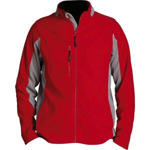 SOLS Heren Nordic Full Zip Contrast Fleece Jacket (Rood/Middelgroot grijs)