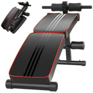 Verstelbare Buikspierbank - Fitnessbank - Halterbank - Fitness Bank - Verstelbaar en Inklapbaar Bench Press - Trainingsbank - Halterbank & Krachtstation voor Thuis & Gym - Rood & Zwart