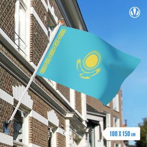 Vlag Kazachstan 100x150cm - Glanspoly