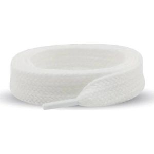 Mentastore Witte Veters 140 cm - Extra breed - Geschikt voor o.a. Campus 00's - White Laces