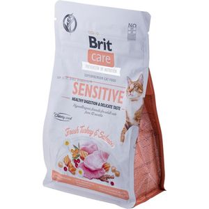 Brit Care Cat Grain-Free Sensitive Healthy Digestion & Delicate Taste, 400 gram - Katten droogvoer - Graanvrij - Sensitive