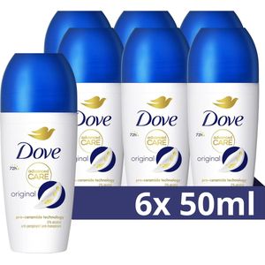 Dove Advanced Care Anti-Transpirant Deodorant Roller - Original - 6 x 50 ml - Voordeelverpakking
