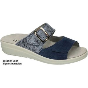 Rohde -Dames - blauw donker - slippers & muiltjes - maat 36