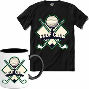 Golf Club | Golf - Golven - T-Shirt met mok - Unisex - Zwart - Maat L