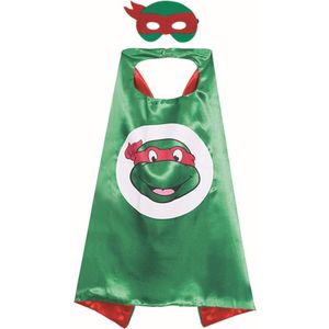 Ninja Turtles Rood - Cape - Masker - Carnaval - Verkleedkleding Kinderen - Ninja Turtles verkleedpak