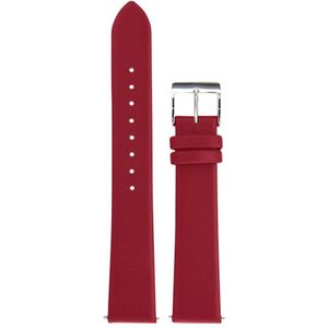 Junghans Max Bill ladies lederen horlogeband rood - horlogebandjes dames - 17 mm