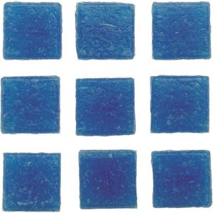 Mozaieken maken 90x blauwe steentjes 2 x 2 cm - Hobby artikelen en zelf knutselen