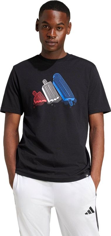 adidas Sportswear Lounge Ice Graphic T-shirt - Heren - Zwart- XS
