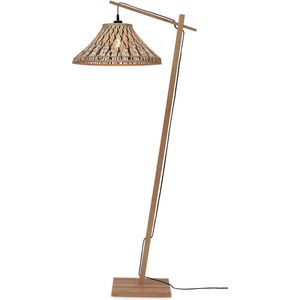 GOOD&MOJO Vloerlamp Tahiti - Bamboe/Zwart - 65x45x150cm - Modern - Staande lamp voor Woonkamer - Slaapkamer