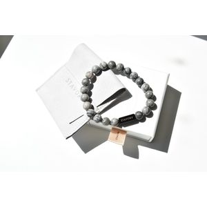 STAVORY® Natuursteen armband - Agaat - accessoire - Agate steen - Armband Heren - Elastisch - Sieraden - Cadeau voor Man - Mannen armband - Bedel armband