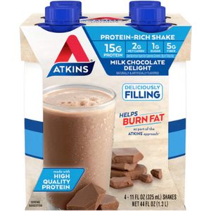 Atkins | Protein Shake | Milk Chocolate Delight | 4 Stuks | 4 x 325 ml