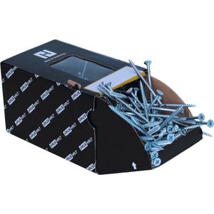HausHalt universele houtbouwschroef houtschroef 4,0 x 45 mm PZ2 1600 st. ( 4x 000051371117 ) zilver verzinkt kruisgleuf Pozidriv verzonkenkop gedeeltelijk schroefdraad