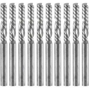 10 stuks 4mm schacht wolfraamcarbide spiraal Single Flute frezen cutter CNC Router Bits Set