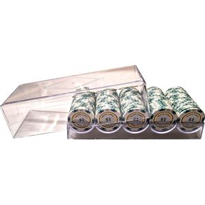 Poker - Poker bakje Waarde 1 - Pokerset - Poker fiches - Fiches - Poker chips - Poker set - Casino - Casino chips - Cave & Garden