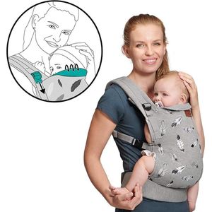 Babydrager voor pasgeborenen, ergonomische buikdrager, rugdrager, licht ademend 3 months - 3 years.