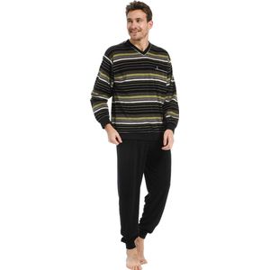 Heren pyjama badstof Robson 27212-706-2 groen - Groen - S/48
