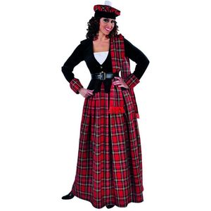 Magic By Freddy's - Landen Thema Kostuum - Fiona Mc Flirty Schots Hoogland - Vrouw - Rood - XL - Carnavalskleding - Verkleedkleding