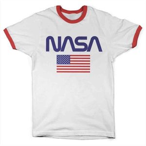 NASA Heren Tshirt -2XL- Old Glory Wit