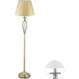 Relaxdays schemerlamp antiek - sfeerlamp stoffen lampenkap - E27 fitting - design lamp