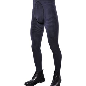 Adrian geribbeld 3D zachte mannenpanty Stripes 40DEN, zwart/blauw, maat L