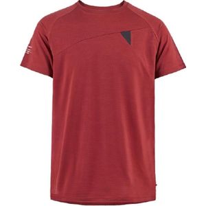 Klättermusen T-shirt Heren Tencel/merinowol/elastaan Rood Maat S
